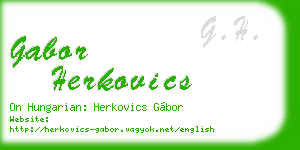 gabor herkovics business card